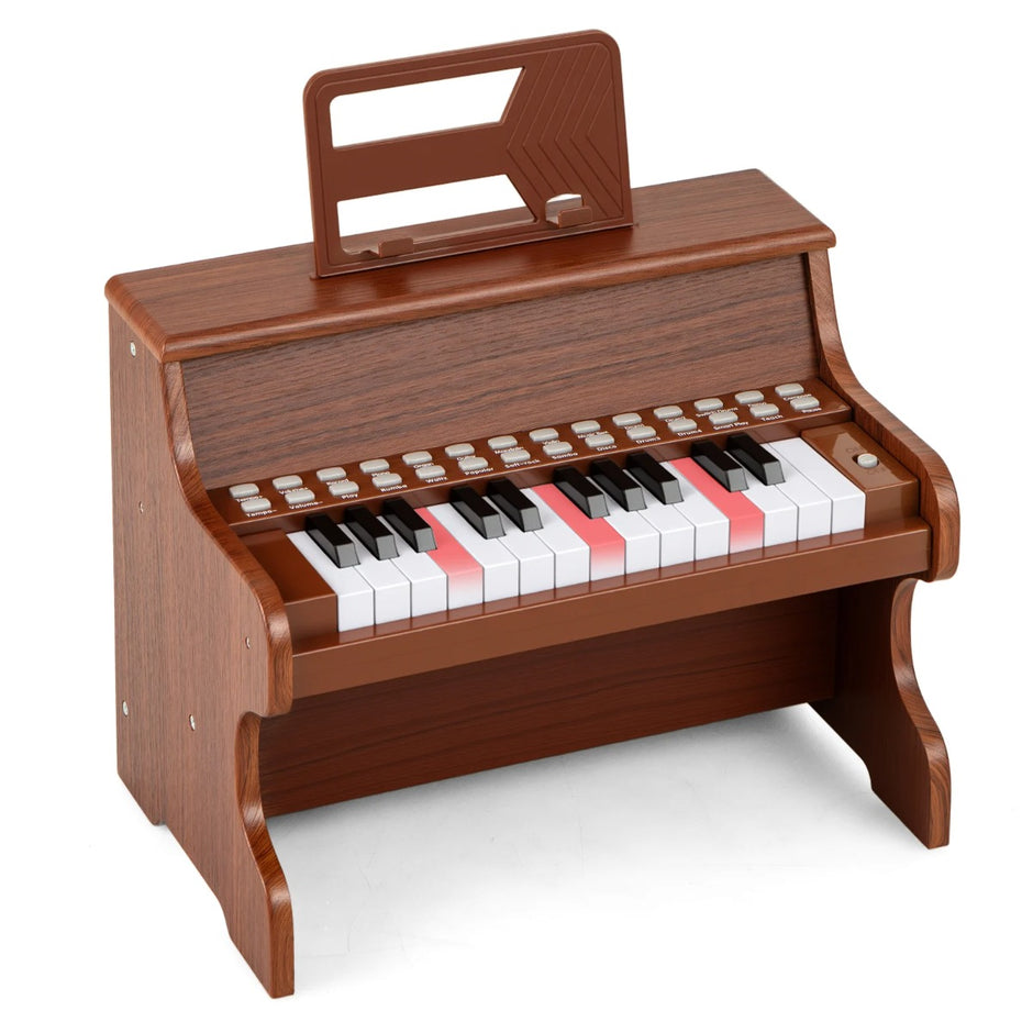 tangenter – Mini digitalpiano Barn Elektriskt med justerbar hastighet Brunt – 25 – Brun