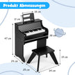tangenter – Mini digitalpiano med pall Barnpiano justerbar hastighet – 25 – Svart