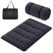 Japansk – futonmadrass med tvättbart överdrag och bärväska Tatami matta – 140 x 200 cm – Svart