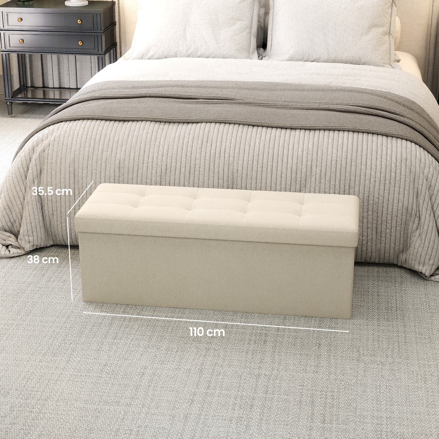 Soffa med lagringsutrymme - 38 x 110 x 38 cm - Säteslåda - stort format