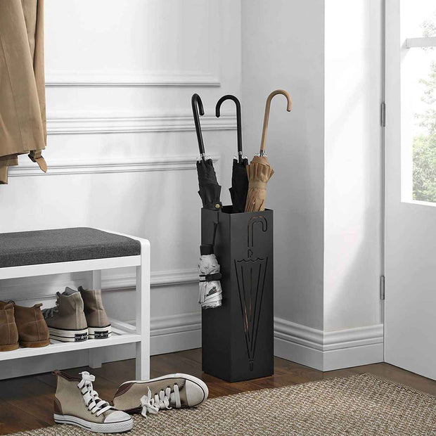 Paraplyställ – snygg design – svart metall