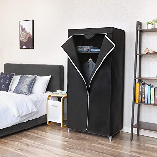 Garderob - Mapp Garderobe - 160 x 75 x 45 cm - svart