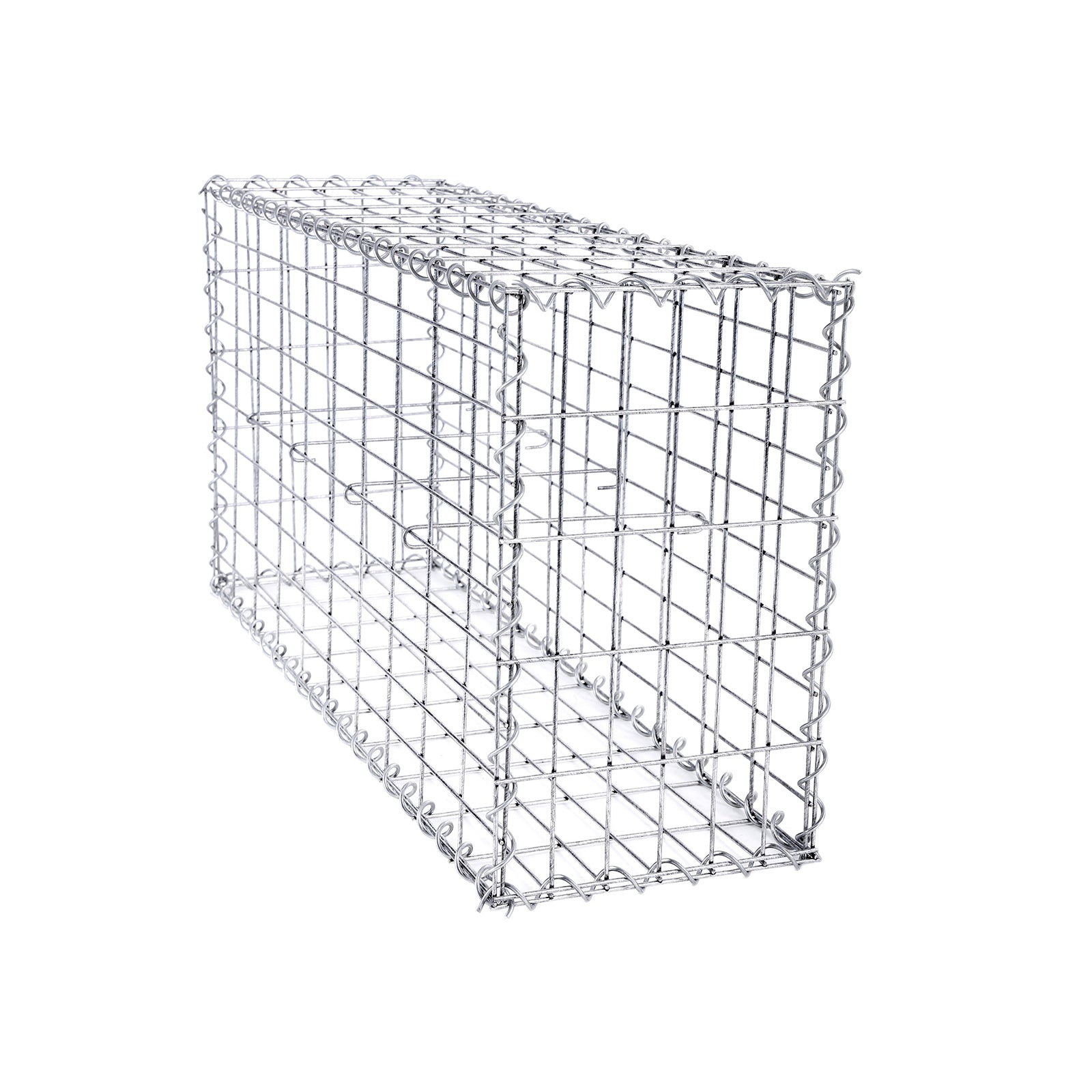 Schanskorf - Rostfri Steenkarf - Gabion - 100 x 50 x 30 cm - Silver