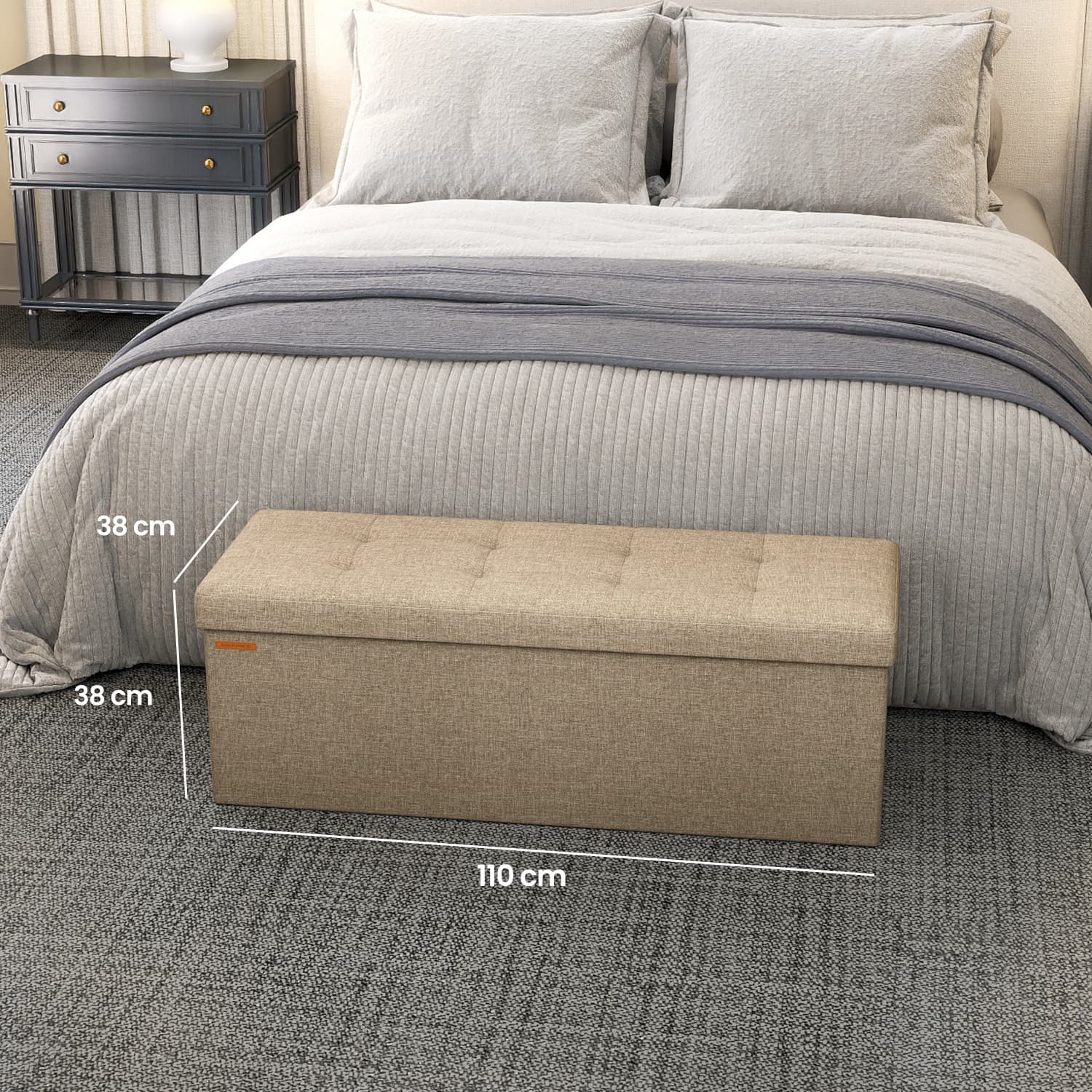 Soffa med lagringsutrymme - 38 x 110 x 38 cm - Säteslåda - stort format