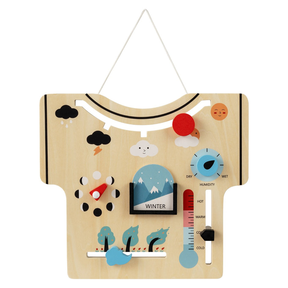 Barnmånadskalender – Montessori Träleksak över Årstider Väder Månfas – Natur