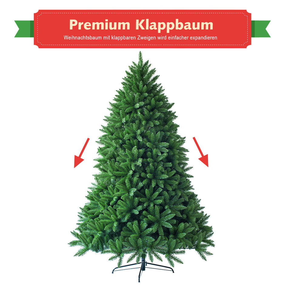 Artificiell – julgran PVC nålar trädgrön – 180 cm – Grön