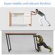 Modernt – datorskrivbord med förvaringsskåp – 112,5 x 50 x 75 cm – Vit