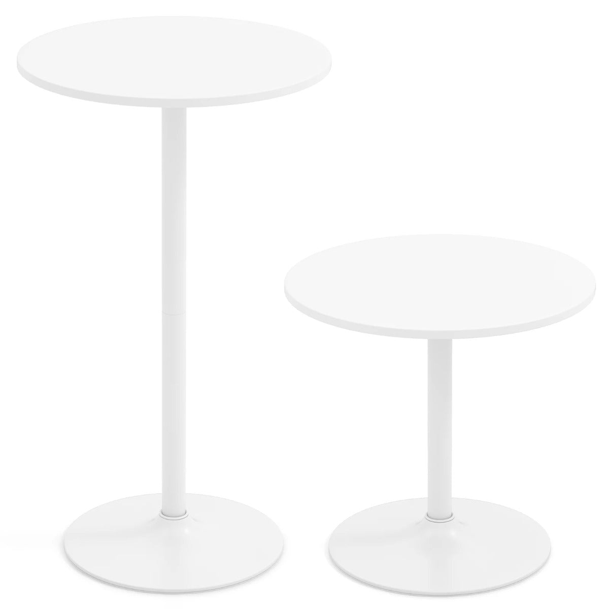 pack – ståbord i barbord och matbord Höj sänkbart bistrobord Vitt – 2 Ø 60 cm 2 1 – Vit