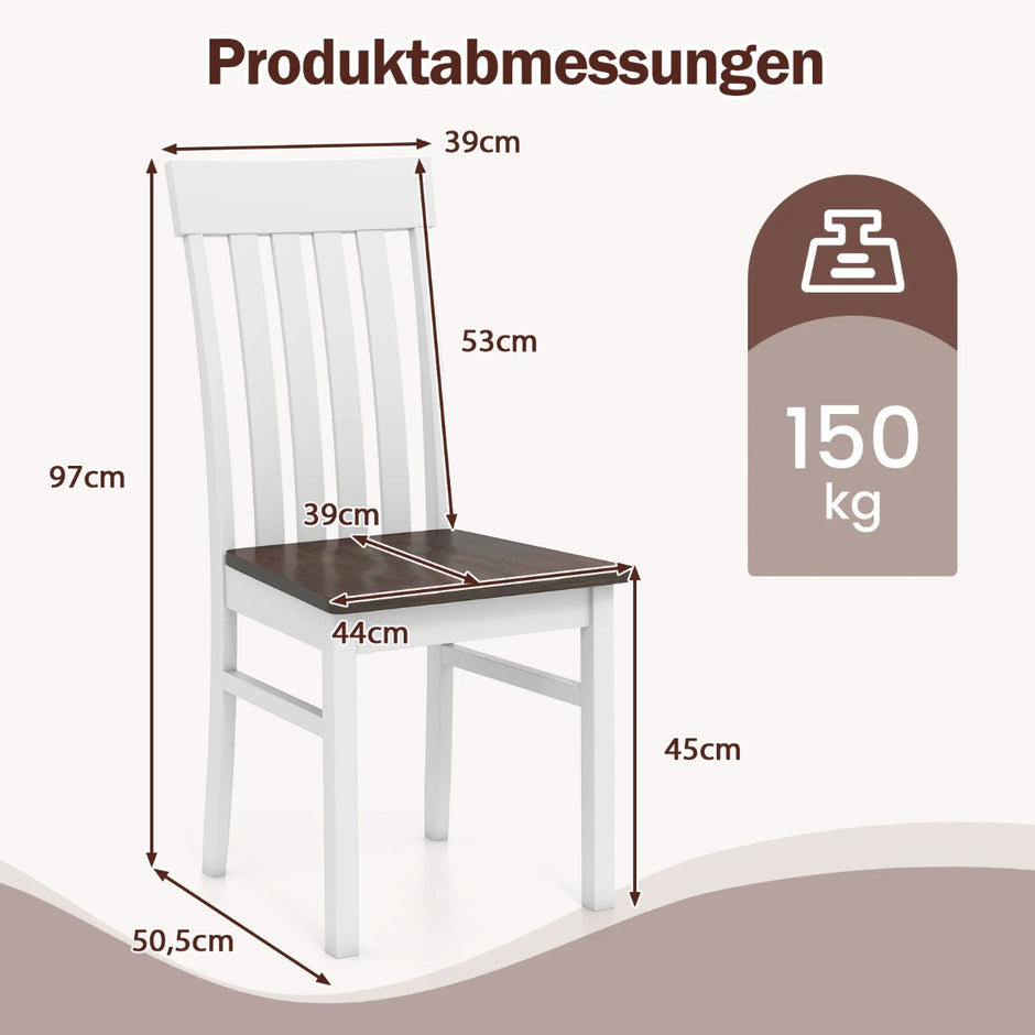 pack – matsalsstolar utan armstöd med ergonomiska ryggstöd och fördjupad sits, bruna – 2 – Brun