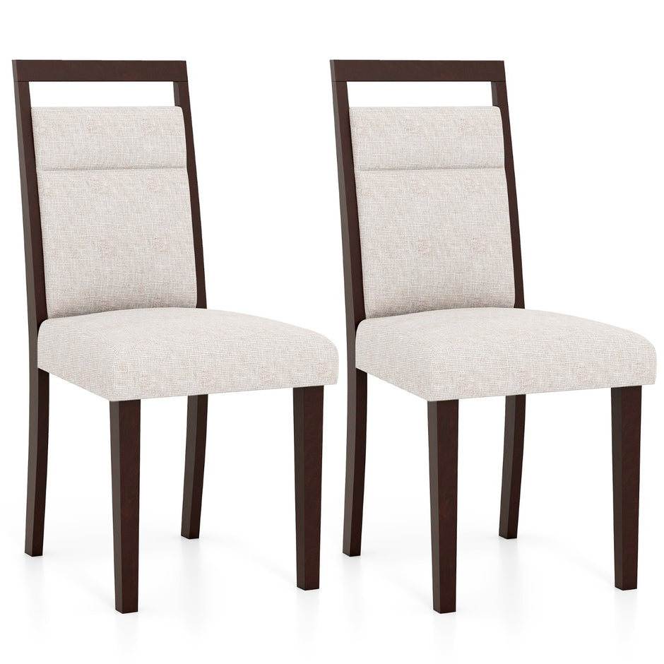 pack – stoppade matsalsstolar Köksstol med sits och lutbart ryggstöd – 2 – Beige