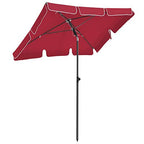 Parasol 200 x 125 cm fällbart och justerbart i höjd