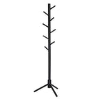 Standing Coat Rack - Tree Model - Solid Wood - 8 Hooks - 3 höjder