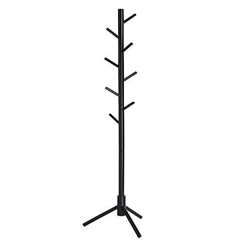 Standing Coat Rack - Tree Model - Solid Wood - 8 Hooks - 3 höjder