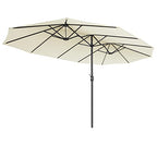 Dubbel parasol-460 x 270 cm-med pendel och UV-skydd