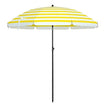 Strandparasoll – Fällbart – Ø 160 cm – Randigt orange/vit