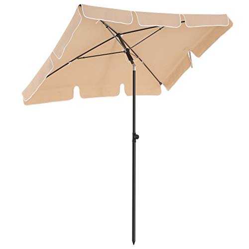 Parasol 200 x 125 cm fällbart och justerbart i höjd