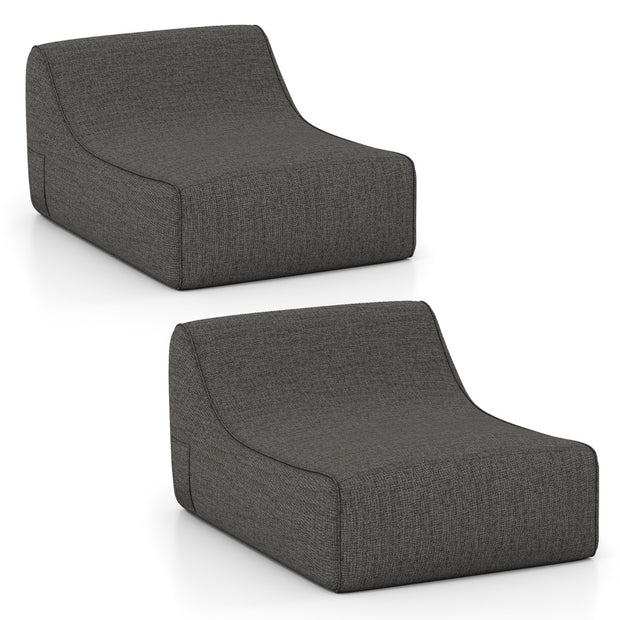 Uppblåsbar – lounge fåtölj ergonomisk lat soffa med avtagbar överdrag – Grå