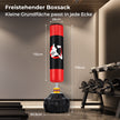 Frittstående – boxsekk med fyllbar sugefot MMA kickbokssekk punching ball – 178 cm – Röd och svart