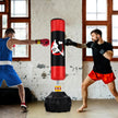 Frittstående – boxsekk med fyllbar sugefot MMA kickbokssekk punching ball – 178 cm – Röd och svart