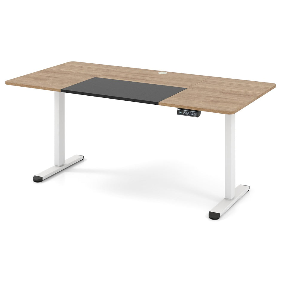 Elektriskt – ståbord höj och sänkbart skrivbord ergonomiskt sitt – 140 x 70 cm – Beige