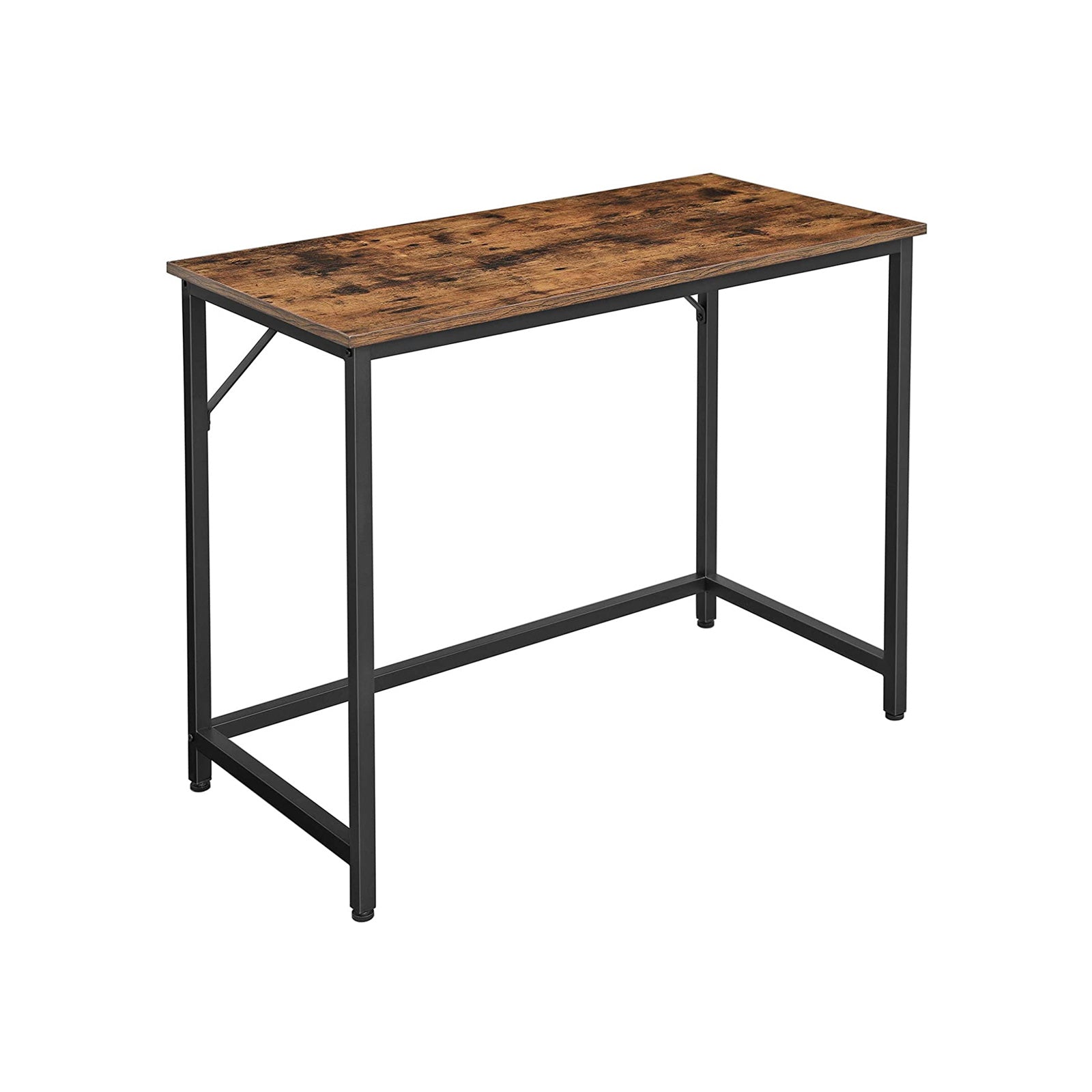 Skrivbord – Vintage finish – Stålram – Brun/svart