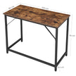 Skrivbord – Vintage finish – Stålram – Brun/svart