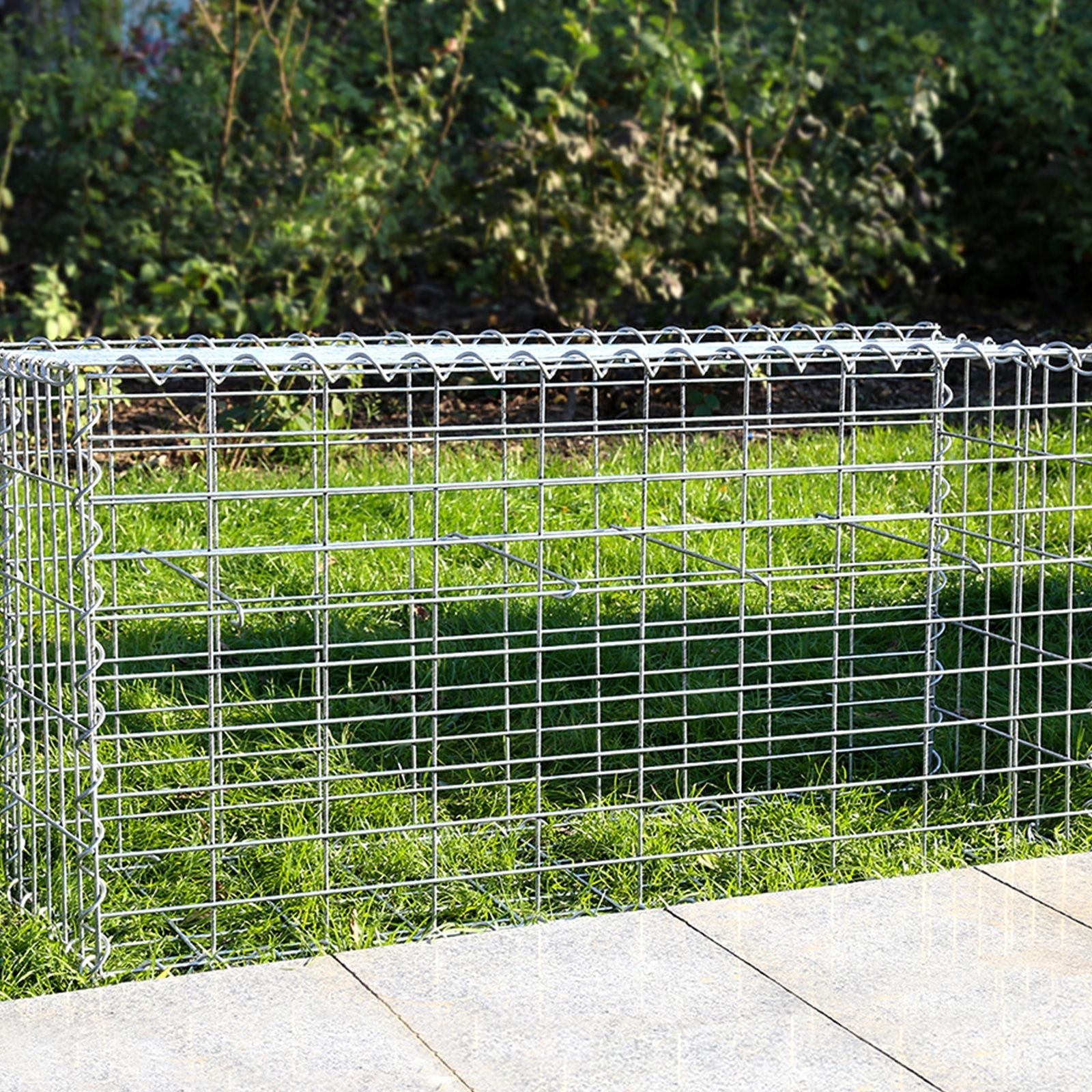 Schanskorf - Rostfri Steenkarf - Gabion - 100 x 50 x 30 cm - Silver