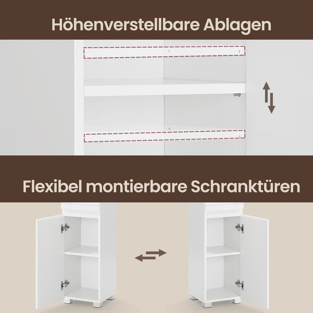 Badrumsmöbler - med en låda, kompakt och modern