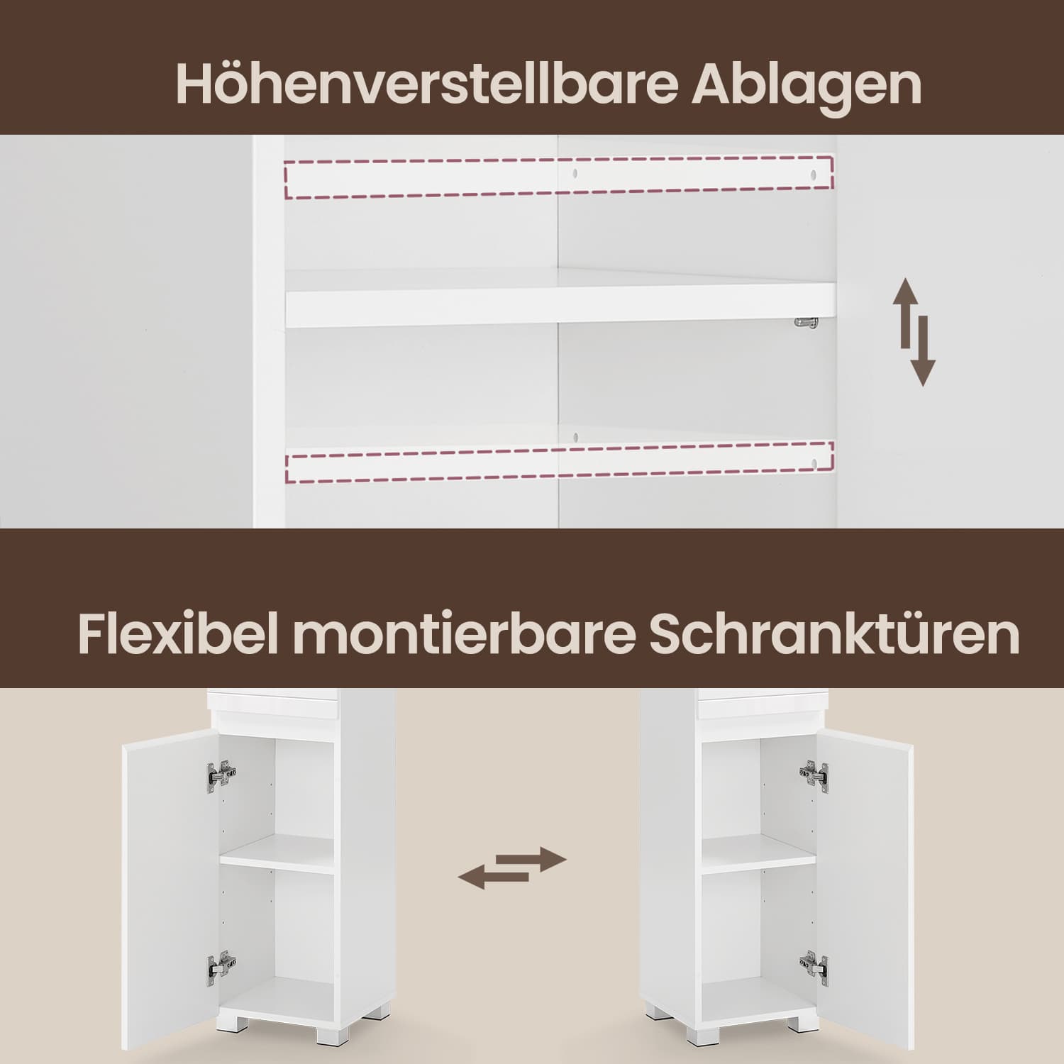 Badrumsmöbler - med en låda, kompakt och modern