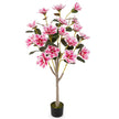 Konstgjord – träd med blommor, konstväxt i kruka, kameliväxt – 90 cm – Rosa