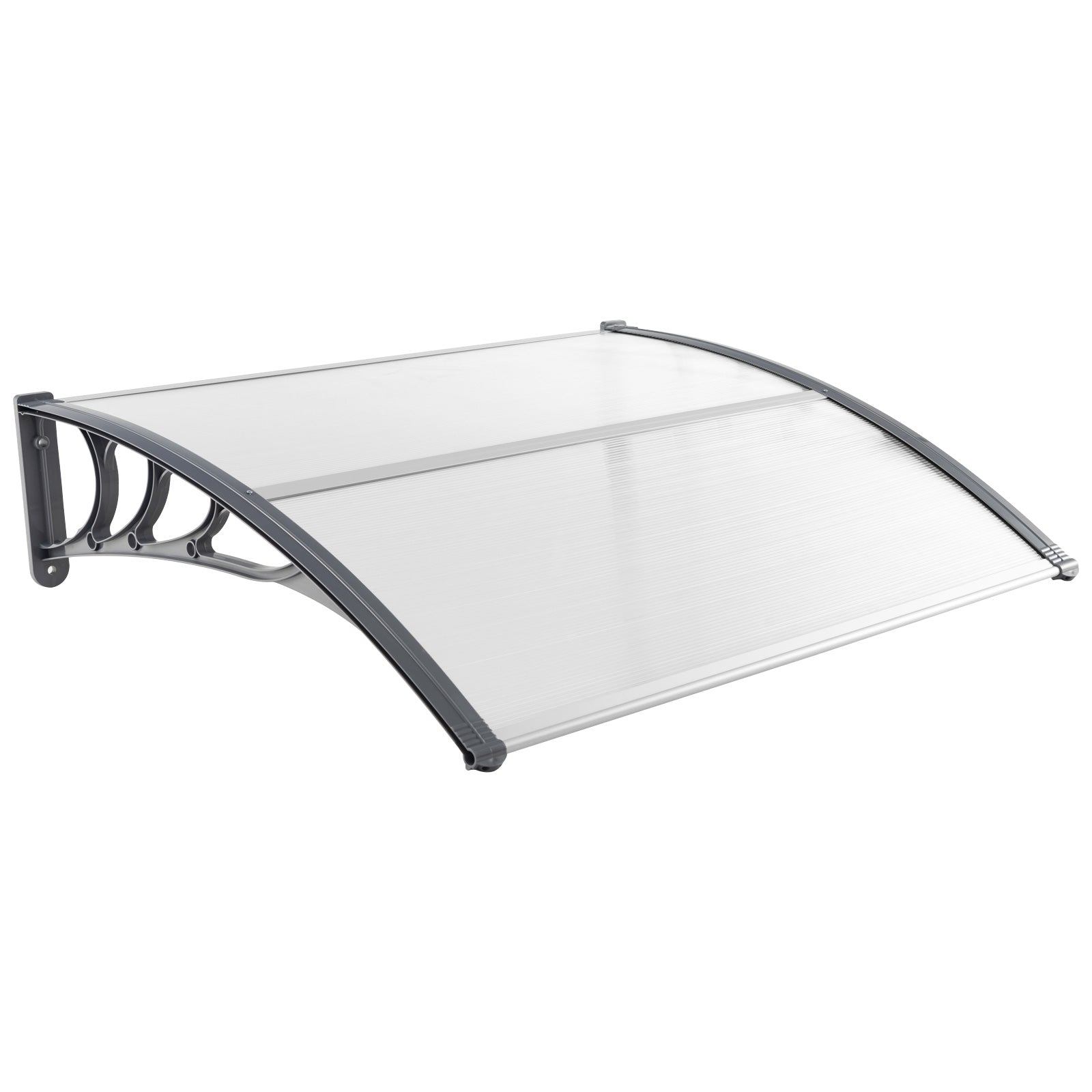Entréöverbyggnad – för ytterdörr Taköverbyggnad + – 122 x 99 cm – Grå