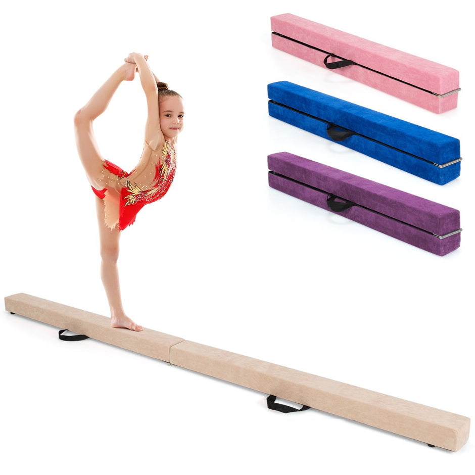 Bålbänk – Gymnastik Träning ihopfällbar Slitbar Fitness – 2.1 m – Brun