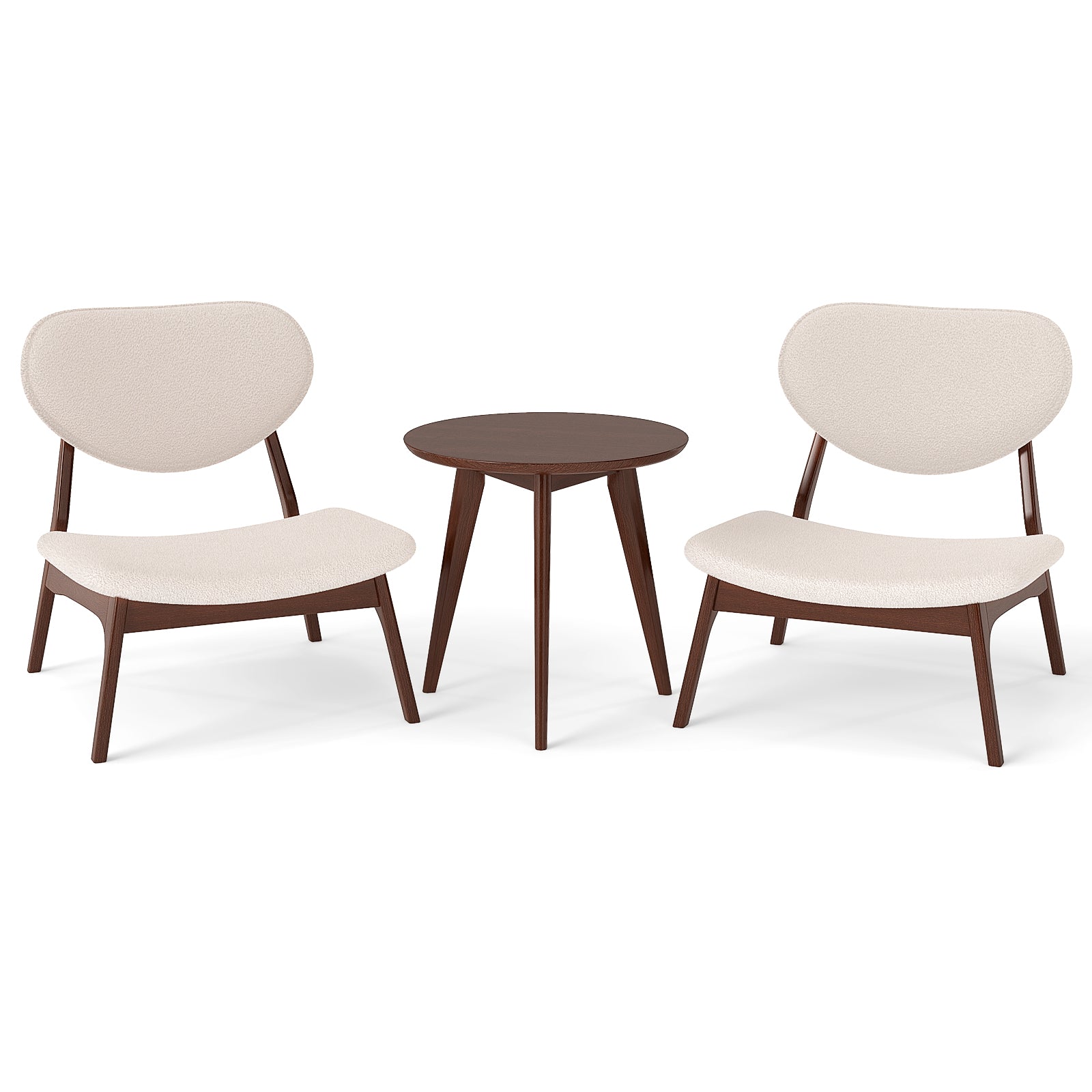 delars – fåtölj med sidobord Polstret loungestolset litet och stolar – 3 2 – Beige