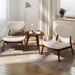 delars – fåtölj med sidobord Polstret loungestolset litet och stolar – 3 2 – Beige