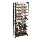 Shoe Rack - Uppsättning av 2 - Stackbar - 12 nivåer - Metal Frame - Svart