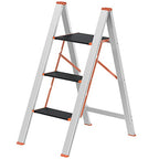 Stege - 3 steg - vikbar - silver