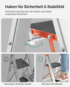 Stege - 3 steg - vikbar - silver