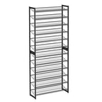 Shoe Rack - Uppsättning av 2 - Stackbar - 12 nivåer - Metal Frame - Svart