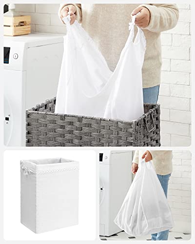Tvättkorg – 90 liter – Uttagbar innerpåse – Grå