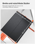 Stege - 3 steg - vikbar - silver