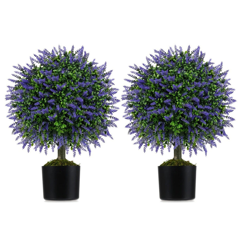 stycken – konstväxt med lavendeltträd i och buxbomblad konstträd kruka – 2 58 cm – Lila