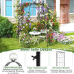 Rose – Arch Metal Pavilion Trädgårdsbåge för klätterväxter Garden – 206 x 206 x 286 cm – Svart