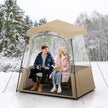 Sporttält – Transparent med klar sikt och Robust ram Bärväska – 183 x 135 x 175 cm – Brun