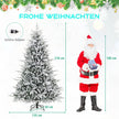 Hög – flockad julgran, konstgjord med ljuslägen och flerfärgade LED lampor – 8 350 218 cm – Vit