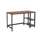 Skrivbord - PC -tabell med 2 hyllor - vänster eller höger montering - 120 x 60 x 75 cm