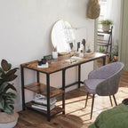 Skrivbord - PC -tabell med 2 hyllor - vänster eller höger montering - 120 x 60 x 75 cm