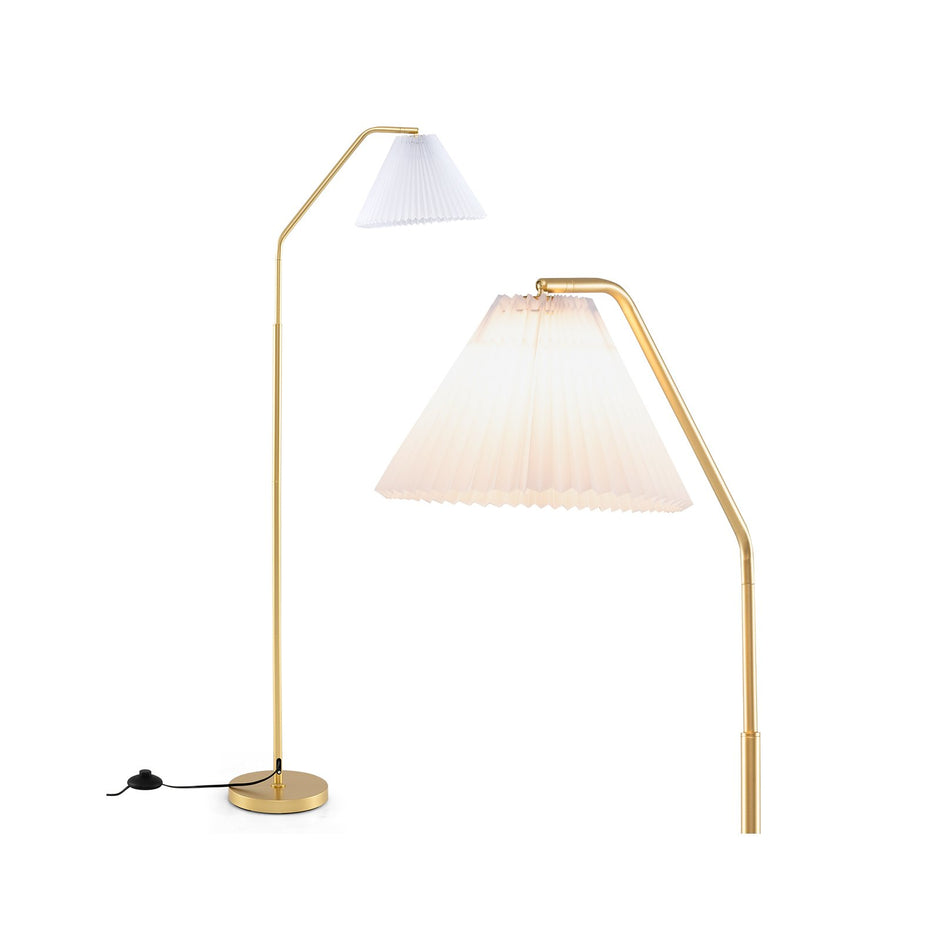 Golvlampa – vardagsrum E27 sockel båglampa med justerbart lamphuvud – 168 cm – Vit