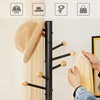 Coat Rack - Klädstativ - 11 bollkrokar - Van Staal - 53,5 x 53,5 x 173 cm