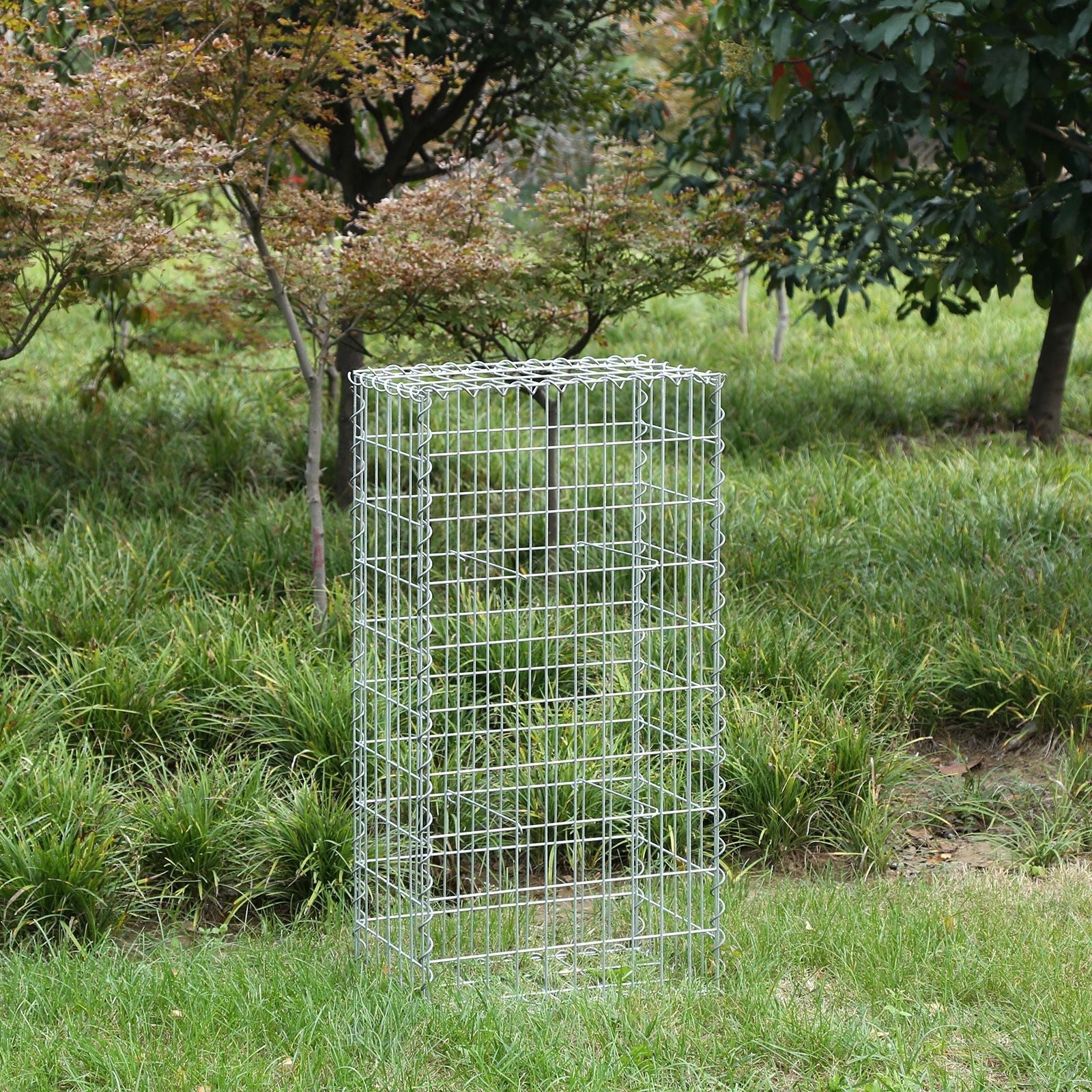 Schanskorf - Rostfri Steenkarf - Gabion - 100 x 50 x 30 cm - Silver