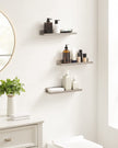 Vägghylla Set om 3 – Flytande och dekorativ – Grå